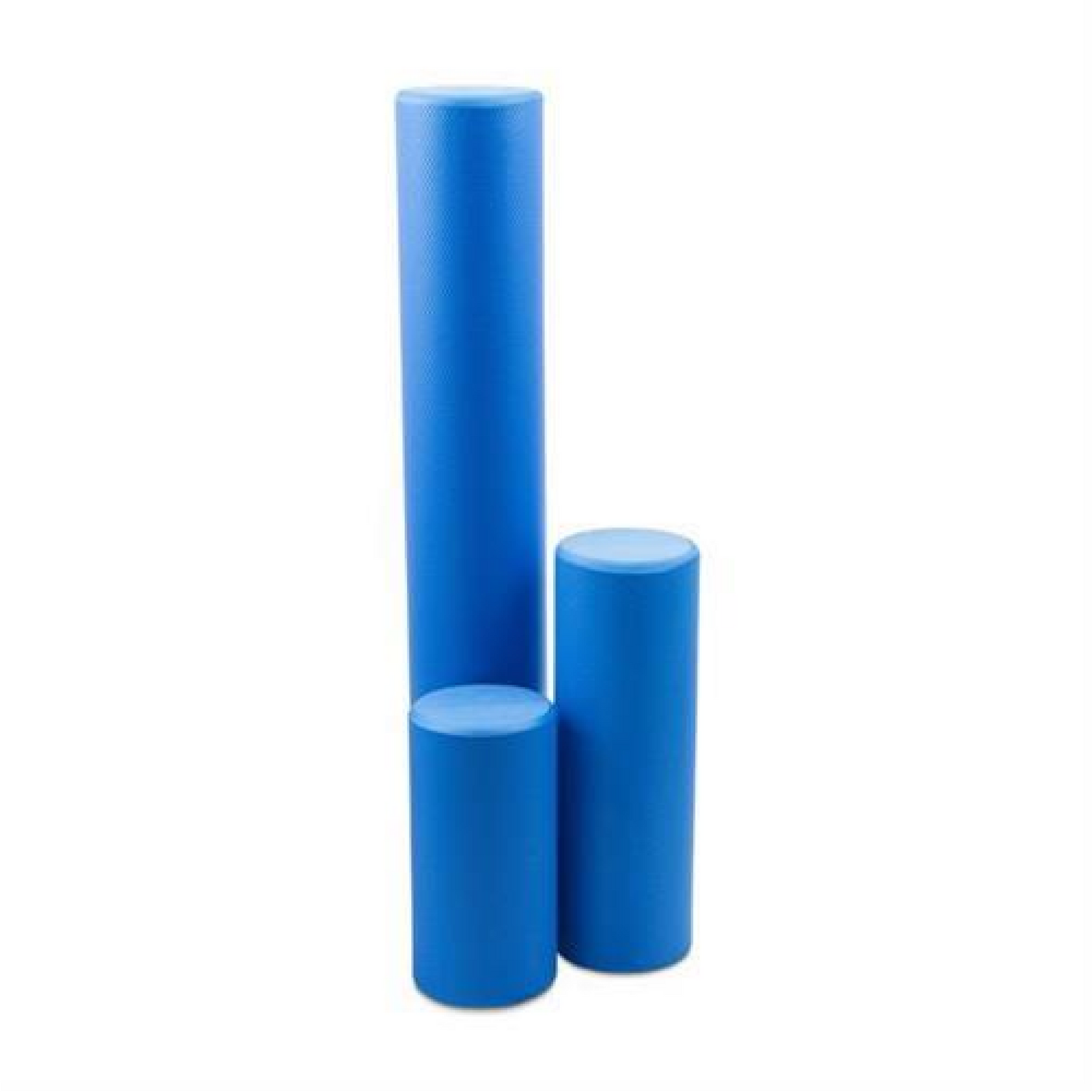 Foam rollers 3 sizes displayed