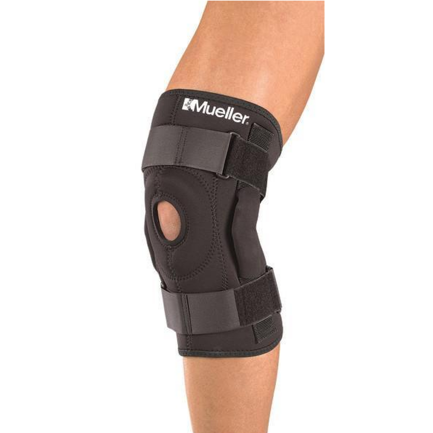 Mueller Hinged Knee Brace in use