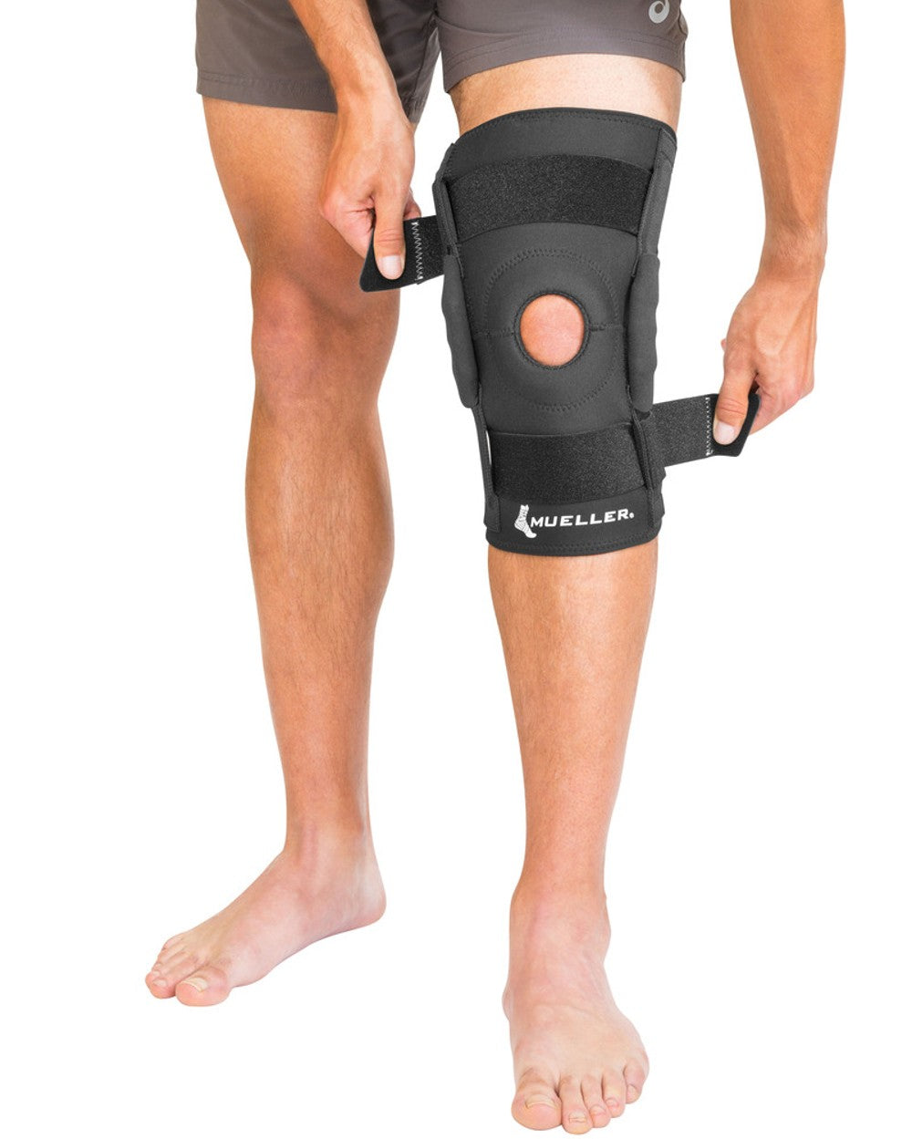 mueller wraparound knee brace hinges
